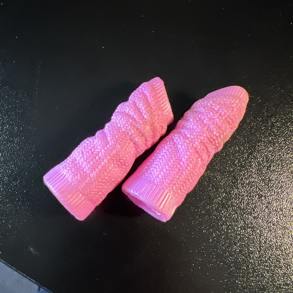2000 Barbie Doll Hard Plastic PINK "Cable Knit" Dance Workout Leg Warmers~Modern